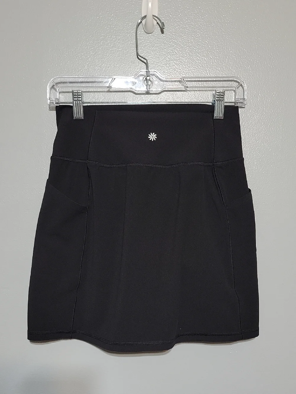 Athleta Womens Salutation Stash High Rise Black Skort Tennis Golf Atheisure S XS - Picture 3 of 9